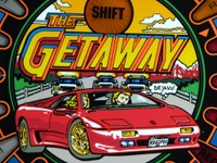 Image # 37132: The Getaway: High Speed II 2nd Version Blank Playfield - Detail 
(This playfield has the Diamond Plate coating.)