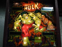 Image # 17526: The Incredible Hulk Backglass (Just GI Lights)