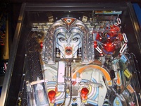 Image # 35722: The Machine: Bride of Pin�bot Upper Playfield 
(Diamond Plate playfield. Serial Number 50002 I668977.)