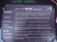 Image # 27202: Mars God of War Instruction Card