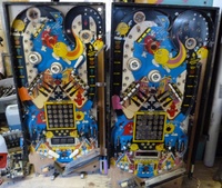 Image # 47080: Mr. & Mrs. Pac-Man Pinball Partially Stripped Playfields