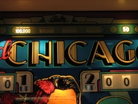 Image # 45741: Old Chicago 100,000 Point Thresholds 
(Relays are used to record for each player when 100,000 points are scored. Match number 50 is visible. From the game with serial number 39xx.)