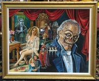 Image # 35740: Phantom of the Opera Original Backglass Artwork 
(Artist is Paul Faris.Oil painting.)