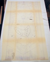 Image # 70455: Playboy Playfield Version II Drawing 
(Artist is Paul Faris.Ink on blueprint paper.)