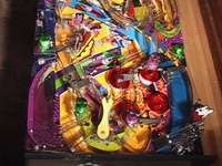 Image # 31926: Radical! Prototype Upper Playfield 
(This view shows the extra slingshot kicker not present in production games. The playfield is Diamondplated.)