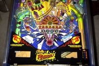 Image # 13524: Radical! Lower Playfield 
(The two bottom flippers are missing from this game.)