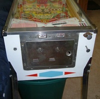 Image # 29380: River Boat Cabinet - Front 
(Cabinet is repainted but is included here to show coin door and other features.)