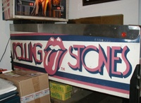 Image # 54706: Rolling Stones Later Production Cabinet Art - Red Tongue 
(This is original factory paint. After this photo was taken, the cabinet was completely repainted. Serial number ERS 5333.)