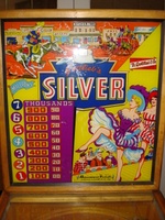 Image # 38269: Silver Sample Game - Backglass 
(Serial number 062091 S.)