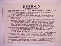 Image # 26303: Sinbad Instruction Card