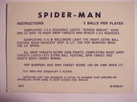 Image # 26314: The Amazing Spider-Man Instruction Card