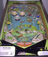 Image # 8708: Surfers Playfield 
(The stationary red post below the flippers is not original to this game.)