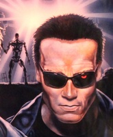 Image # 44807: Terminator 2: Judgment Day Illuminated Backglass - Detail