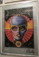 Image # 53632: Xenon Promotional Poster 
(Signed by Greg Kmiec and Paul Faris at Chicago Pinball Expo '95.)