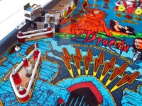 Image # 35880: Bram Stoker's Dracula Playfield - Plastic Covers Removed 
(This image allows for visual identification of parts otherwise obscured from view in a fully assembled playfield.)