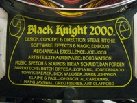 Image # 43471: Black Knight 2000 Personnel Credits 
(Serial number 531-243085.)