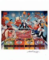 Image # 70467: Bugs Bunny's Birthday Ball Promotional Photo 
(Dimensions 8 inches by 10 inches.Signed by artist Python Anghelo in 2013.From the estate of Python Anghelo.)