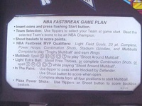 Image # 45960: NBA Fastbreak Instruction Card