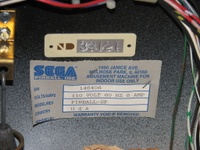 Image # 38312: South Park Inside Cabinet - Serial Number Tag 
(Serial number 146406.)