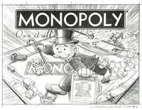 Image # 7286: Monopoly� Pencil Drawn Backglass