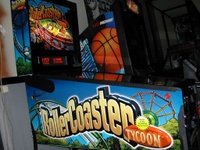 Image # 5820: RollerCoaster Tycoon Cabinet - Left 
(Image is from the first test game put at a test location in Chicago.)