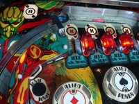 Image # 52312: Alien Poker Playfield - Detail 
(Serial number 447738.)