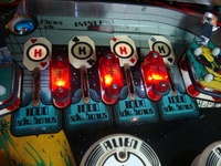 Image # 52313: Alien Poker Playfield - Detail 
(Serial number 447738.)