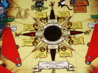 Image # 32312: Pirates of the Caribbean Prototype - Playfield Detail 
(This is a pre-production test game.)