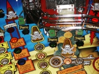 Image # 32316: Pirates of the Caribbean Prototype - Playfield Detail 
(This is a pre-production test game.)