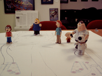 Image # 73387: Family Guy A Pre-Production Moment 
(Figures placed upon first drawing. No whiteboard yet. Photo taken June 2, 2016.)