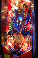 Image # 34597: Spider-Man� Prototype - Illuminated Playfield 
(Photo is of a prototype game out on test.)