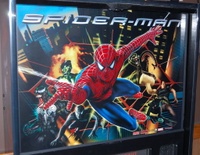 Image # 34603: Spider-Man� Prototype - Translite 
(Photo is of a prototype game out on test.)