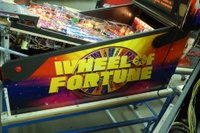 Image # 36266: Wheel Of Fortune Early Production on Assembly Line 
(Images 36235 through 36269 show one of the first ten or so games being assembled at the factory. Some playfield parts may have not yet been installed on this playfield.)