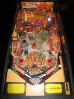 Image # 42302: Indiana Jones Sample Game - Illuminated Playfield 
(Serial number E 216297.)