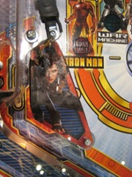 Image # 44126: Iron Man Sample Game - Playfield - Detail 
(Serial number E 225185.)