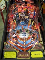 Image # 45176: Iron Man Illuminated Playfield 
(Serial number E 225266.)