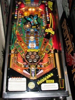 Image # 47836: Cue Ball Wizard Playfield 
(The center plastic belonging under the pivoting ball shooter is missing from this game.)