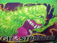 Image # 68495: Ghostbusters (Limited Edition) Cabinet Side - Detail 
(Serial number E 258955.)