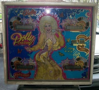 Image # 40851: Dolly Parton Early Production Backglass 
(Serial number EDP 1003.)