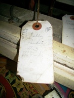 Image # 40858: Dolly Parton Early Production Handwritten Wiring Harness Tag 
(Serial number EDP 1003.)