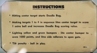 Image # 48553: Doodle Bug Early Production Instruction Card 
(Serial number 65420.)