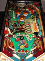 Image # 58772: Eight Ball Deluxe Prototype Game - Playfield 
(Serial number EED9201.)