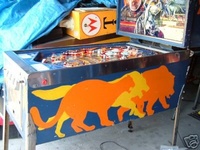 Image # 29647: Frontier Cabinet - Right 
(The center stand-up target shown here is not original to this game.)