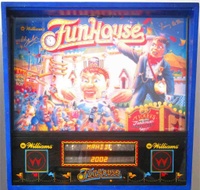 Image # 8815: Funhouse Autographed Translite 
(Pat Lawlor and Larry DeMar signatures are shown here.)