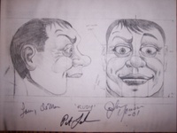 Image # 40713: Funhouse Sketches Of Rudy 
(Signed by Larry DeMar, Pat Lawlor, and John Youssi)